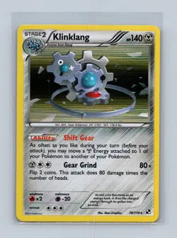 Klinklang 76/114 Holo Rare Black & White Pokemon Holo Lightly Played - Image 1