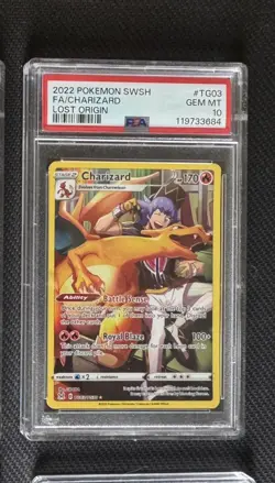 Pokemon Lost Origin Trainer Gallery Full Art CHARIZARD Ultra Rare TG03 PSA 10 - Image 1