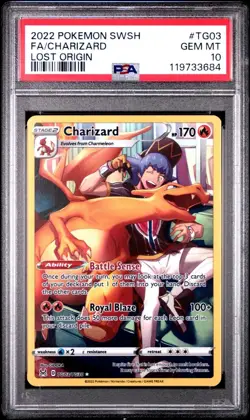 Pokemon Lost Origin Trainer Gallery Full Art CHARIZARD Ultra Rare TG03 PSA 10 - Image 2