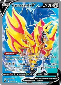 Zamazenta V Full Art (163/173) | Pokemon TCG SWSH Brilliant Stars | Near Mint - Image 1