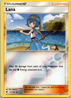 Lana 117/147 UC Burning Shadows Pokemon Reverse Holo NM - Image 1