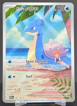 Pokemon Misty's Lapras #194/182 English Destined Rivals Illustration Rare - Image 1