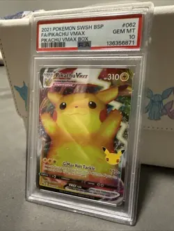 2019-2023 Pokemon SWSH Black Star Promos Pikachu VM #SWSH062 PSA 10 - Image 2