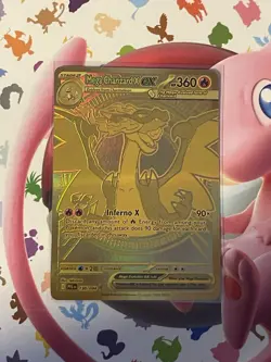 Mega Charizard X EX 130/094 Gold Secret Rare – Phantasmal Flames – Pack Fresh - Image 1