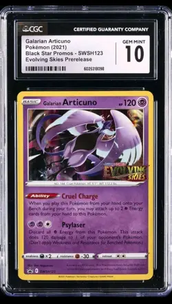 CGC 10 GALARIAN ARTICUNO - SWSH123 - Pokemon TCG Evolving Skies Prerelease Promo - Image 4
