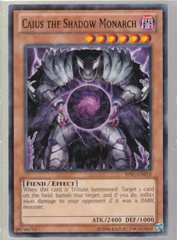 YUGIOH! CAIUS THE SHADOW MONARCH - STARFOIL RARE UNLIMITED - BP01-EN018 LP-NM - Image 1