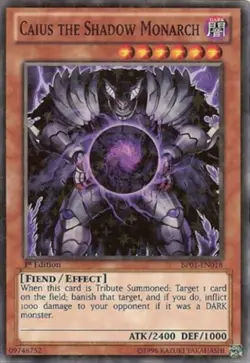 Caius the Shadow Monarch - BP01-EN018 - Starfoil Rare - 1st Edition Lightly Play - Image 1
