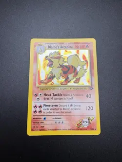Pokemon TCG Blaine's Arcanine Gym Challenge 1/132 Holo Unlimited Holo Rare LP - Image 1