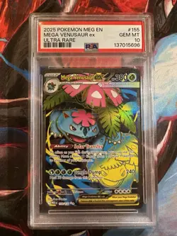 Pokemon Mega Evolution Mega Venusaur EX 155/131 Ultra Rare 2025 PSA 10 Gem Mint - Image 1