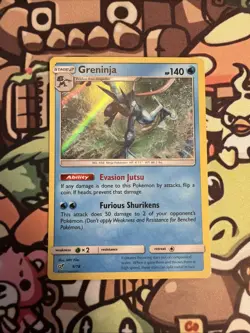 Pokemon TCG Greninja Holo Rare Card Detective Pikachu 9/18 - Image 1