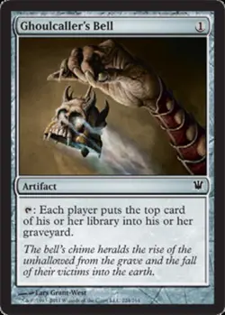 Ghoulcaller's Bell - Foil Magic mtg Moderate Play, English Innistrad x1 - Image 1
