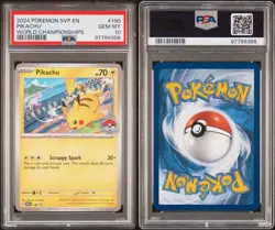 Pokemon Pikachu World Championships 2024 Promo 190 PSA 10 Regular English Card - Image 3