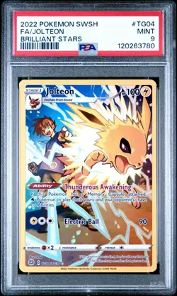 Pokemon Jolteon TG04/TG30 Full Art Ultra Rare PSA 9 Mint - Image 1