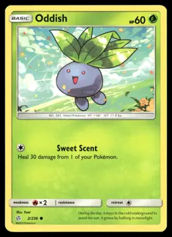 Oddish 2/236 Common Cosmic Eclipse Pokemon Near Mint - Image 1