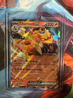 Pokemon TCG #006/165 Charizard EX SV: Scarlet & Violet 151 Holo Near Mint - Image 1