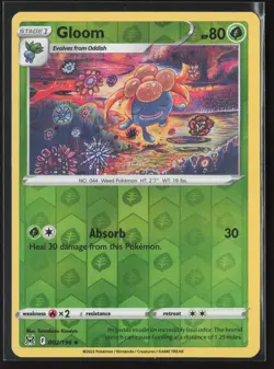 Gloom Uncommon SWSH11: Lost Origin 002/196 NM Pokemon Card Reverse Holo - Image 1