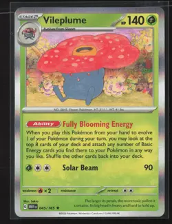 Vileplume Rare SV: Scarlet & Violet 151 045/165 NM Pokemon Card Holo - Image 1