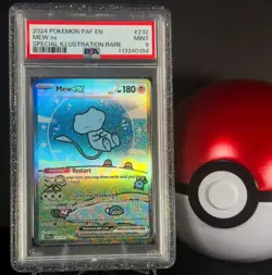 PSA 9 Mew ex 232/091 Bubble Mew Pokemon Paldean Fates Special Illustration SIR - Image 1