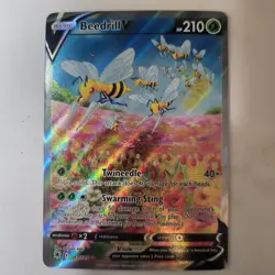 Pokemon TCG Holo BEEDRILL V 161/189 ALTERNATE F Art (Astral Radiance) ULTRA RARE - Image 1