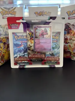 Pokemon TCG Paldea Evolved Triple Blister Pack New Sealed Tinkatink Promo - Image 1