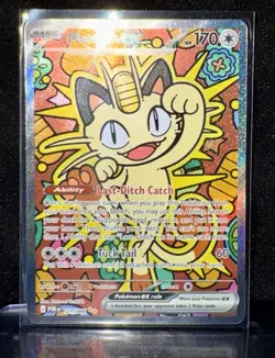 Meowth ex 121/088 ENGLISH Special Illustration Rare - Perfect Order SIR Pokemon - Image 1