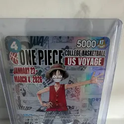 Bandai One Piece Monkey.D.Luffy College Basketball US Voyage P-055 Holo x2 - Image 3