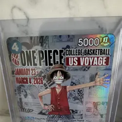 Bandai One Piece Monkey.D.Luffy College Basketball US Voyage P-055 Holo x2 - Image 4