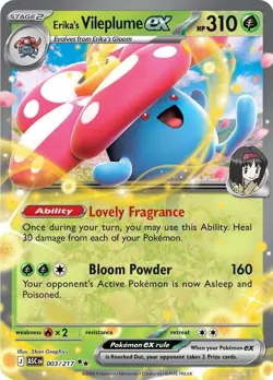 Erika's Vileplume ex 003/217 ME: Ascended Heroes Pokemon Card NM - Image 1