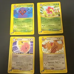 Pokemon Expedition E-Reader Lot Clefable Fearow Arbok Meganium NM - Image 1