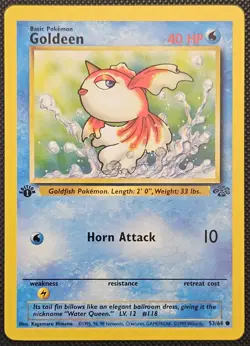 Near Mint - Vintage Pokemon TCG Jungle Goldeen 1st Edition Common Card #53/64 - Image 1