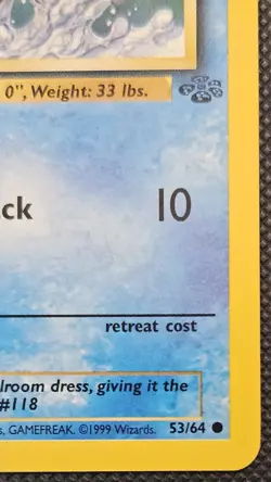 Near Mint - Vintage Pokemon TCG Jungle Goldeen 1st Edition Common Card #53/64 - Image 4