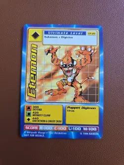 Etemon CP-29 Promo Digimon Card Digital Monsters Vintage - Image 1