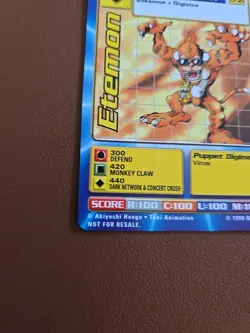 Etemon CP-29 Promo Digimon Card Digital Monsters Vintage - Image 3