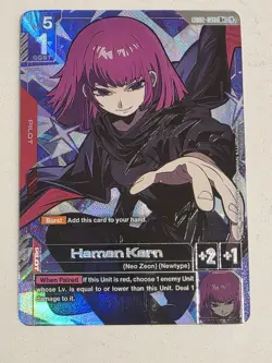 Haman Karn R+ Alt Art GD02-091 Gundam TCG Card Foil Dual Impact English - Image 1