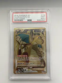 Pokemon TCG 2016 XY Evolutions Dragonite EX Full Art Card 106/108 PSA 9 Mint - Image 1