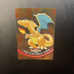 1999 Topps #06 Charizard Holo Foil TV Animation Series 1 Pokemon Card NM - Image 5