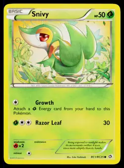 Snivy - Holo RC1/RC25 Common Pokemon Legendary Treasures: Radiant Collection LP - Image 1
