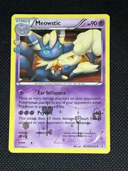 Pokemon Meowstic Uncommon Holo RC15-32 Generations Radiant Collection 90 HP - Image 1