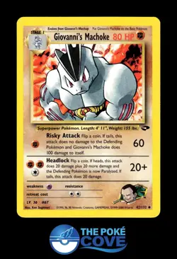 Giovanni's Machoke 42/132 | Gym Challenge Unlimited | Pokemon Uncommon | LP - Image 1