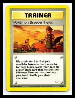 💥 Pokemon Trainer Breeder Fields # 62/64 Pokemon Neo Revelation w / Dragonite - Image 1
