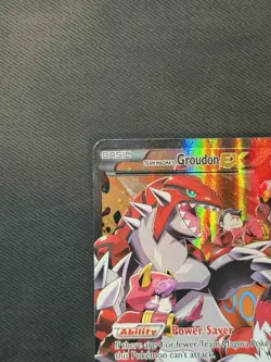 Pokemon TCG Team Magma's Groudon EX 15/34 Double Crisis Holo Rare Moderate play - Image 3