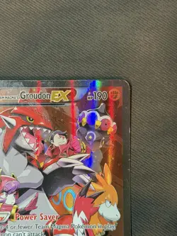 Pokemon TCG Team Magma's Groudon EX 15/34 Double Crisis Holo Rare Moderate play - Image 4