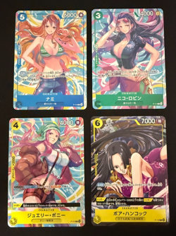 One Piece Card Game TCG Boa Hancock Nami Nico Robin Bandai Japan V-Jump Version - Image 1