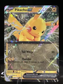 Pokemon ex V Holo Card Lot – Pikachu 028/13, Raichu 019/09, Raichu V, Pikachu - Image 1