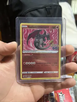 Pokemon Radiant Charizard Card with Excited Heart Ability and Combustion Blast - Image 3