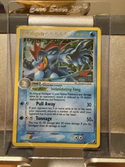 Pokemon TCG Feraligatr EX Holographic Rare Card 4/115 Unseen Forces - Image 1