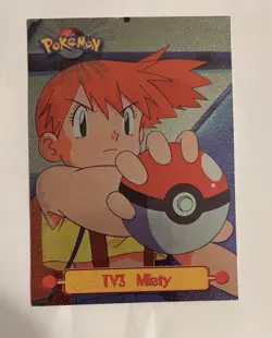 HOLO TV3 Misty 1999 Topps Pokemon TV Animation Holo Foil Black LP - Image 1