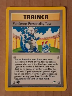 Pokemon Personality Test 102/105 1st Edition NEO Destiny NM See Pictures - Image 1