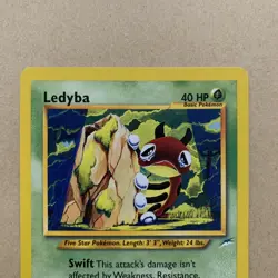 Pokemon TCG Ledyba Neo Destiny Common 71/105 - Near Mint NM - Image 2