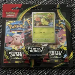 3-Pack Blister (Chikorita) Perfect Order Pokemon TCG In Hand BRAND NEW! - Image 1